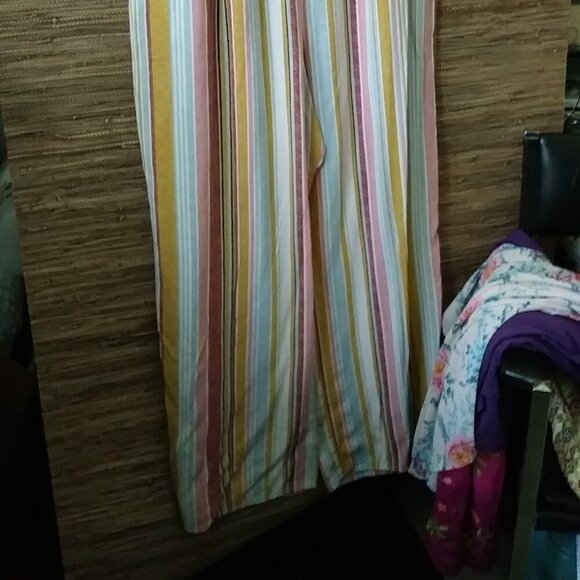 ✨ Xhilaration Women;s Striped Romper XXL | Stretchy Top, Wide Leg - Picture 6 of 13